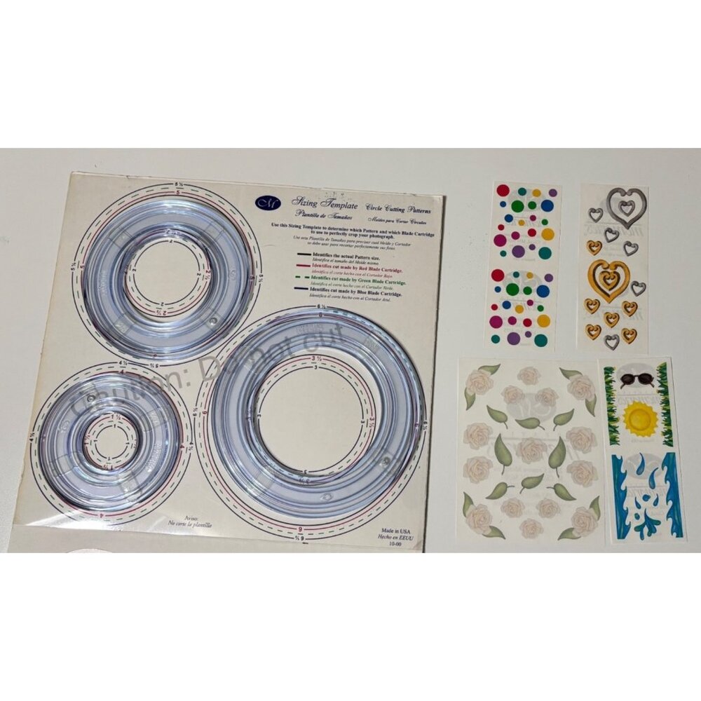 Creative Memories Tools Cutting System Circles + Stickers Lot